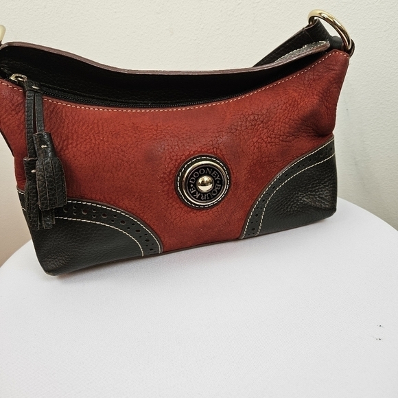 Dooney & Bourke Handbags - Vtg Dooney & Bourke Leather Two Tone Women's Shoulder Bag Purse-Brown (J7407543)